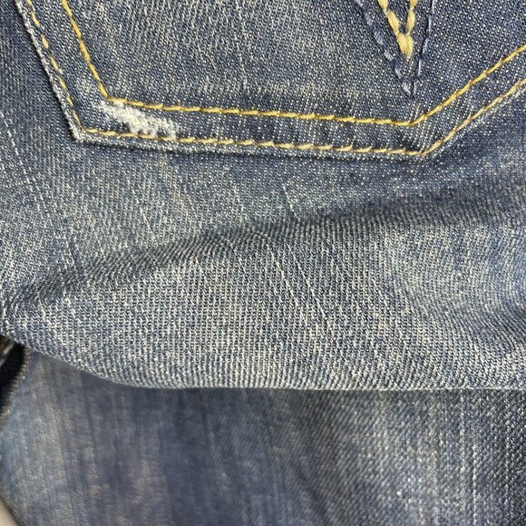 Luukaa Five Fellas Button Fly Jeans Mid Rise Women’s 10 Distressed Straight Leg - Picture 6 of 8